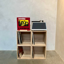 Load image into Gallery viewer, The Fab Four-&#39;Unplugged&#39; Natural Oak 12 Inch Vinyl Storage Set