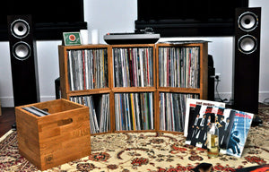 Oiled Oak 12 Inch Vinyl Record Storage Box