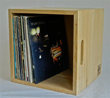 Load image into Gallery viewer, Natural Oak 12 Inch Vinyl Record Storage Box
