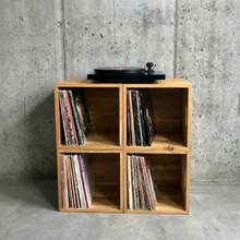 Load image into Gallery viewer, The Fab Four-Oiled Oak Music Box 12 Inch Vinyl Record Storage