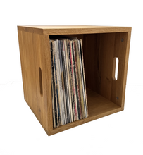 Load image into Gallery viewer, '5 Easy Pieces'-12 inch Vinyl Storage Box Oiled Oak