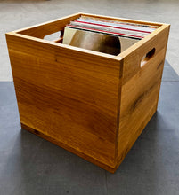 Load image into Gallery viewer, '5 Easy Pieces'-12 inch Vinyl Storage Box Oiled Oak