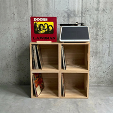 Load image into Gallery viewer, The Fab Four-'Unplugged' Natural Oak 12 Inch Vinyl Storage Set