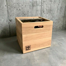 Load image into Gallery viewer, Natural Oak 12 Inch Vinyl Record Storage Box