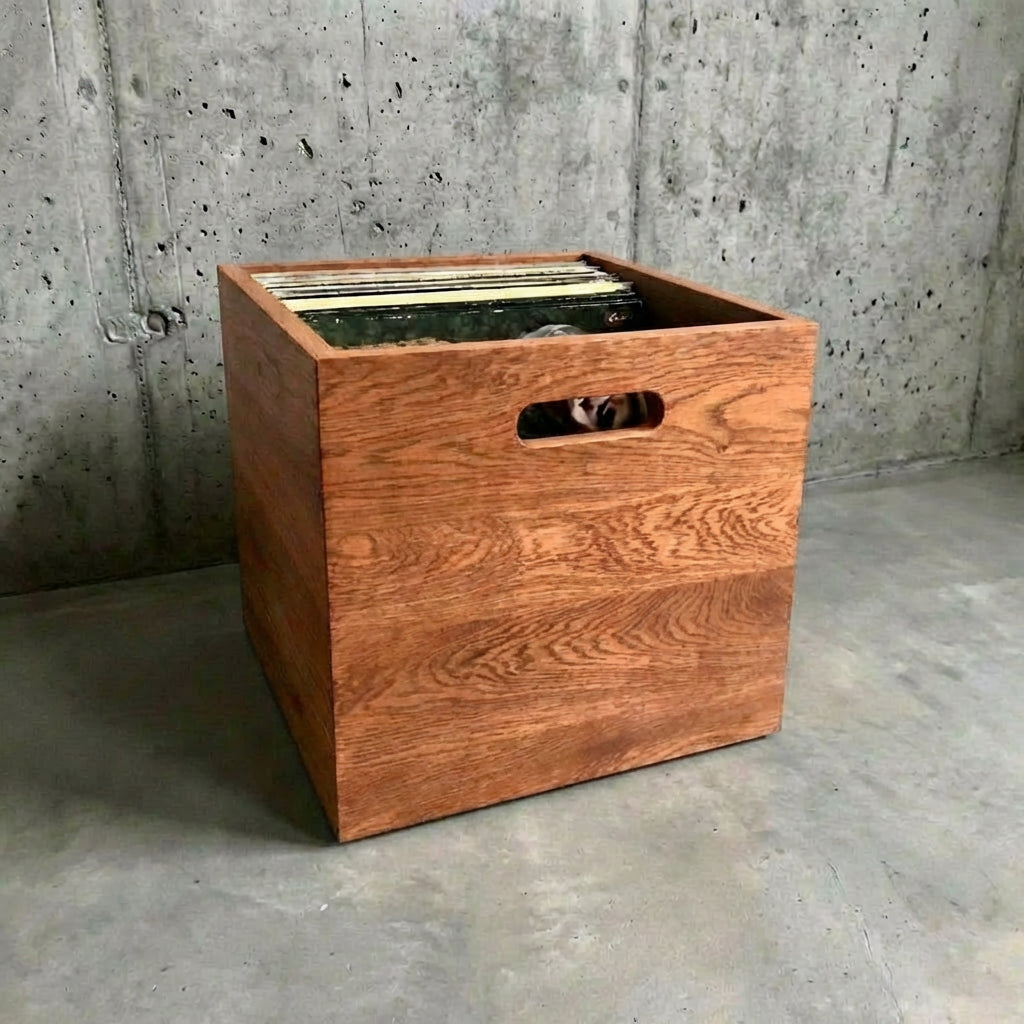 Rosewood 12 Inch Vinyl Storage Box
