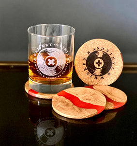 Two Fisted Tales- Whiskey Glass and Coaster Gift Set-Limited Edition