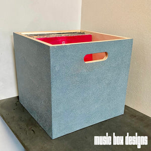 'Enter Sandman' Texture Painted Birch Music Box- LP Vinyl Storage- Limited Edition SOLD OUT