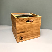 Load image into Gallery viewer, Oiled Oak LP Storage Box- SOLD OUT. PREORDERS SHIP THE WEEK OF OCTOBER 8th