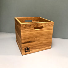 Load image into Gallery viewer, Oiled Oak 12 Inch Vinyl Record Storage Box- SOLD OUT Preorder Yours Today