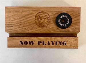 "Groove Deluxe" Oak Record Display Holder