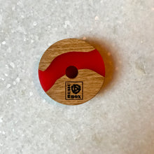 Load image into Gallery viewer, 45 Record Adapter- Handmade of Reclaimed Oak and Epoxy Resin