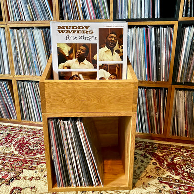 The Glimmer Twins - 'A Vulgar Display Of Vinyl' / Oiled Oak 12 Inch Vinyl Storage Combo