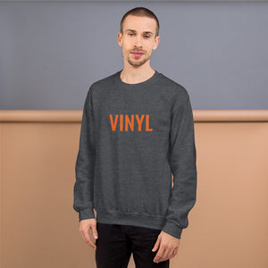 "The Vinyl" Unisex Sweatshirt Impulse Orange Letter Variant